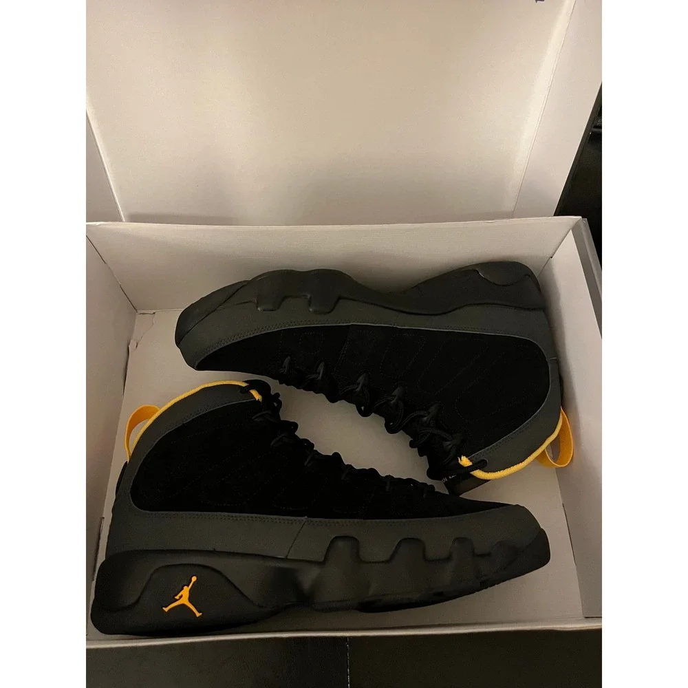 Jordan 9 Retro‎ Dark Charcoal University Gold